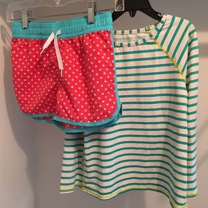 Garnet Hill swim shorts and swim top
